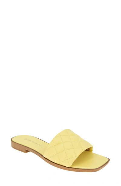Bcbgeneration Laila Slide Sandal In Pale Banana Yellow