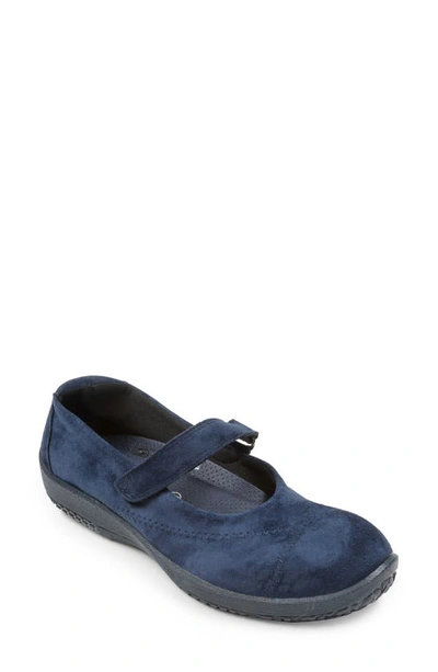 Arcopedico L18 Mary Jane In Navy Suede