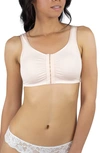 Everviolet Maia Front Close Pocketed Bralette In Blush