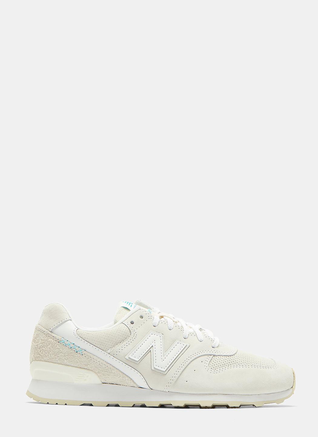 New Balance 996 Textured And Perforated Suede Sneakers In Off ...