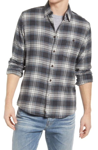 Faherty The Movement Plaid Flannel Button-up Shirt In Polar Night Plaid