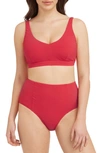 Sea Level Cup Bralette Swim Top In Red