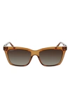Ferragamo Gancini 54mm Rectangular Sunglasses In Brown
