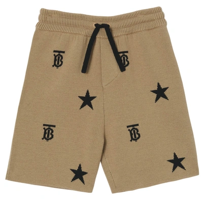 Burberry Kids' Star Branded Shorts Archive Beige