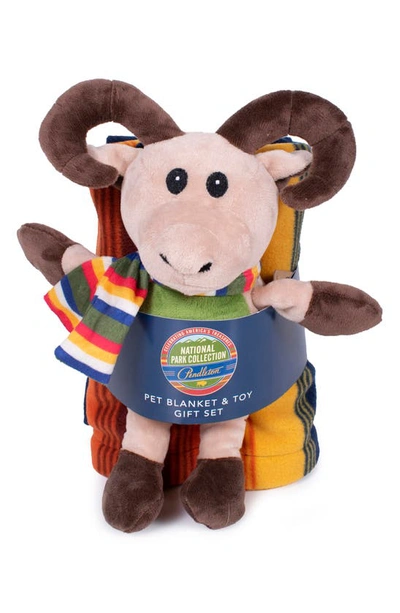 Pendleton National Park Pet Blanket & Toy Set In Grand Canyon Long Horn Sheep