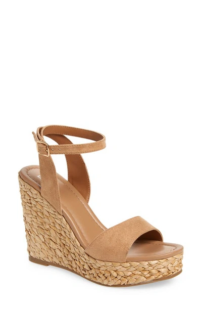 Bp. Ginny Espadrille Ankle Strap Wedge Sandal In Tan