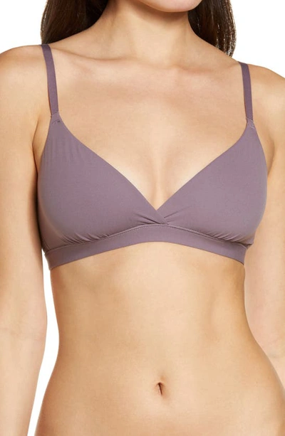 Skims Fits Everybody Crossover Bralette In Plum