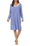 Eileen West Long Sleeve Jersey Nightgown In Blberry