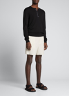 Rag & Bone Perry Linen & Cotton Shorts In Turtledove