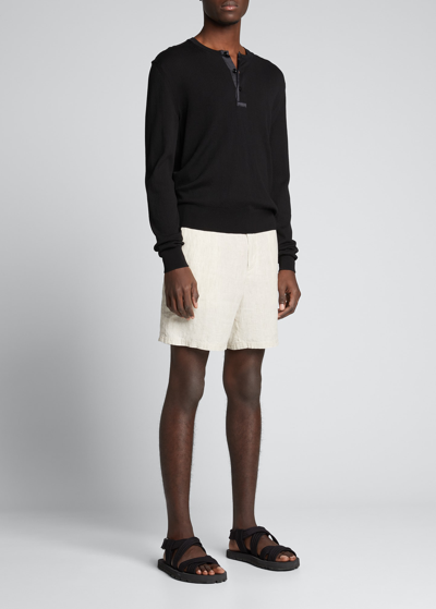 Rag & Bone Perry Linen & Cotton Shorts In Turtledove