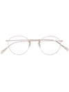 Oliver Peoples Round Frame Glasses In Metallic