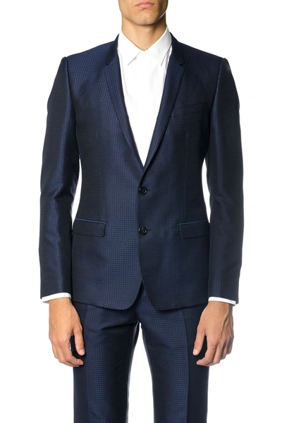 Dolce & Gabbana Wool Silk Blend Suit In Blue