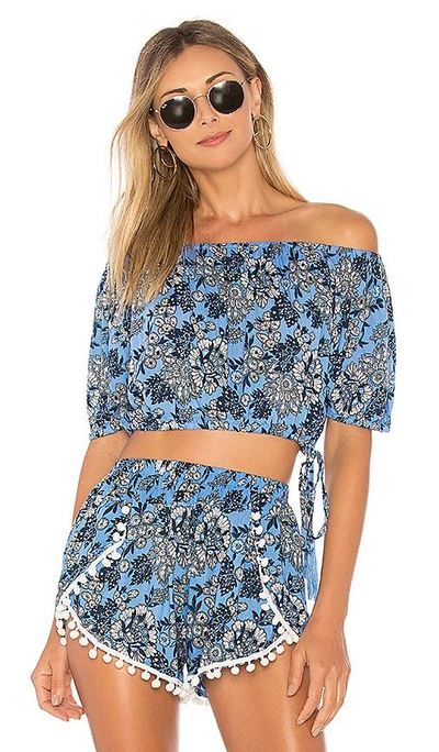 Tiare Hawaii Lover Crop Top In Blue