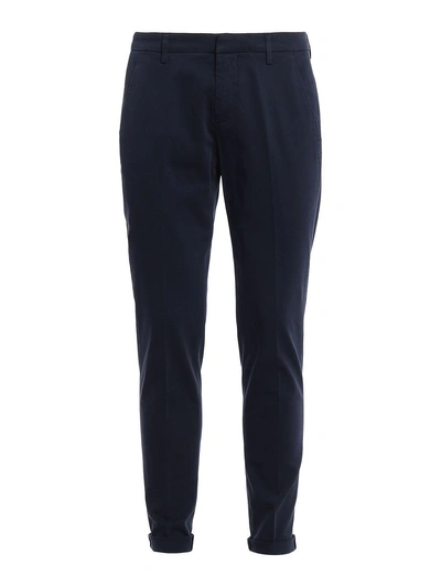 Dondup Gaubert Cotton Drill Chinos In Blue