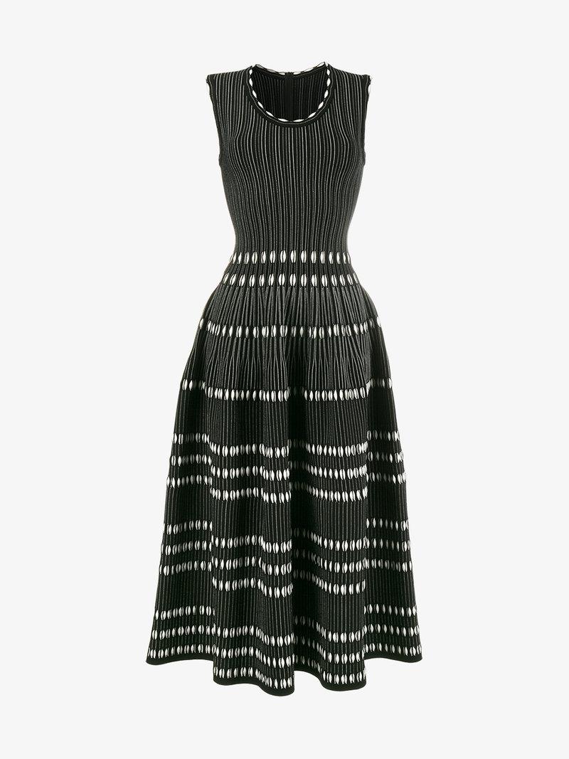Alaïa Intarsia Knitted Mid-dress | ModeSens