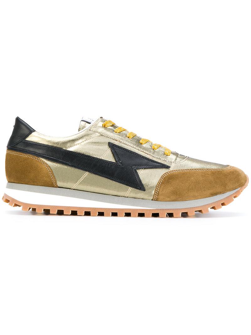 Marc Jacobs Lightning Patch Sneakers In Gold | ModeSens