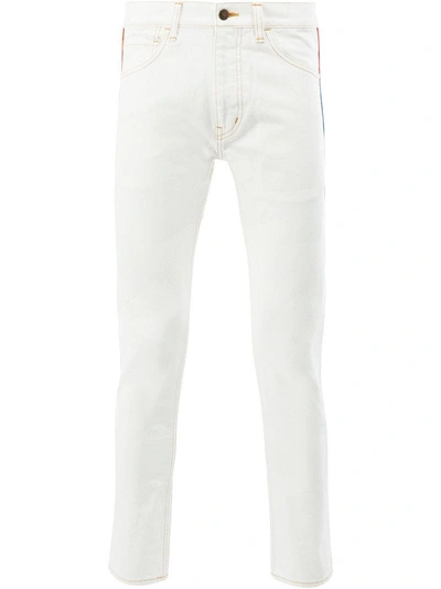 Facetasm Stripe Detail Skinny Jeans - White