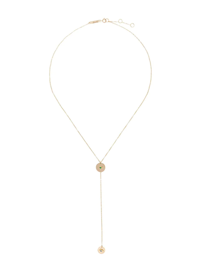 Delfina Delettrez Medal Micro Eye Necklace In Metallic