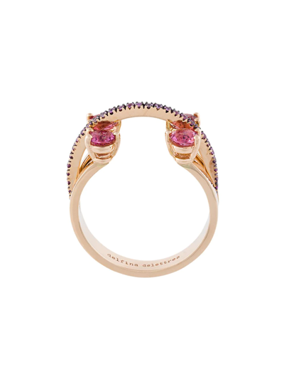 Delfina Delettrez 360 Linked Dots Ring In Metallic
