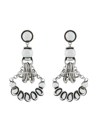 Dannijo Ajax Circular Pendant Earrings In Metallic