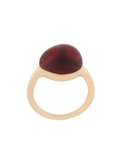 Pomellato 9kt Yellow Gold Rouge Passion Synthetic Ruby Ring In Metallic