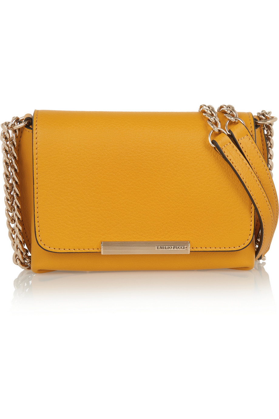 Emilio Pucci Textured-leather Shoulder Bag | ModeSens