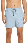 Ted Baker Trehil Logo-patch Recycled-polyester Swim Shorts In Blue