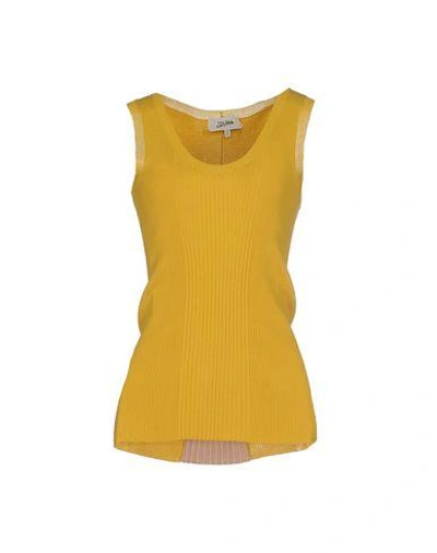 Jean Paul Gaultier Tank Tops In Ocher