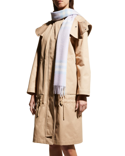 Burberry Classic Check Cashmere Scarf Light Lilac In Purple