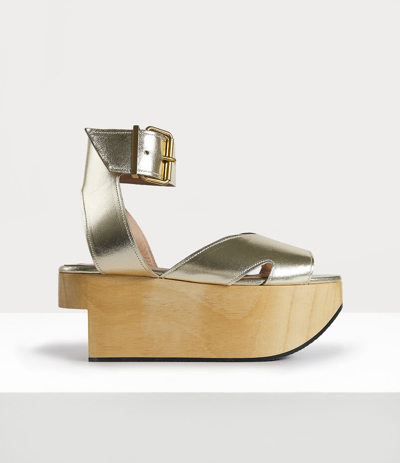 ヴィヴィアン ROCKING HORSE PAGAN SANDAL Vivienne Westwood Rocking Horse Pagan Sandal In Gold | ModeSens