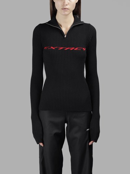 Misbhv Extacy Half Zip Sweater In Black | ModeSens