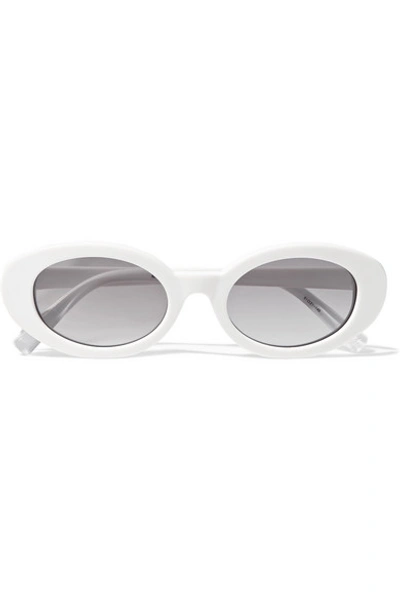 Elizabeth And James Mckinley Oval-frame Acetate Sunglasses In White