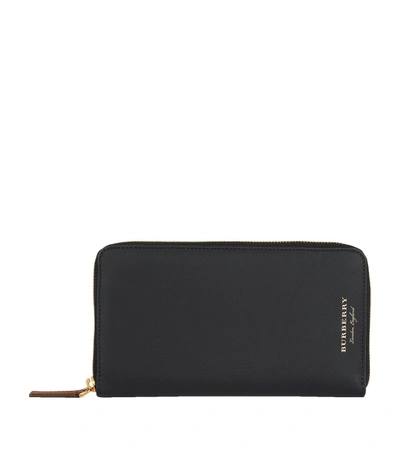 Burberry Zip Travel Wallet In Black