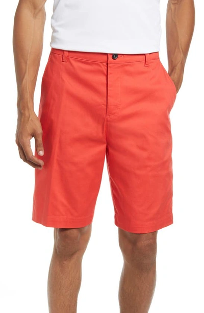 Nike Dri-fit Uv Flat Front Chino Golf Shorts In Track Red
