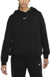 Nike Sportswear Collection Essentials Oversize Hoodie In Black/ White