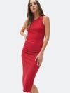 Michael Stars Wren Midi Dress In Red