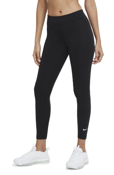 Nike Sportswear Essential 7/8 Leggings In Black/ White