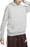 Nike Essential Knit Hoodie In Dark Grey Heather