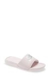 Nike Victori Slide Sandal In Barely Rose/ Metallic Silver