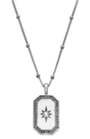 Sethi Couture Celeste Diamond Tag Pendant In White Gold