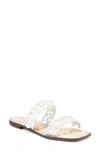 Sam Edelman Women's Eleana Faux Pearl Embellished Flat Sandals In Natural