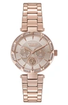 Versus By Versace Sertie Crystal Watch In Rose Gold