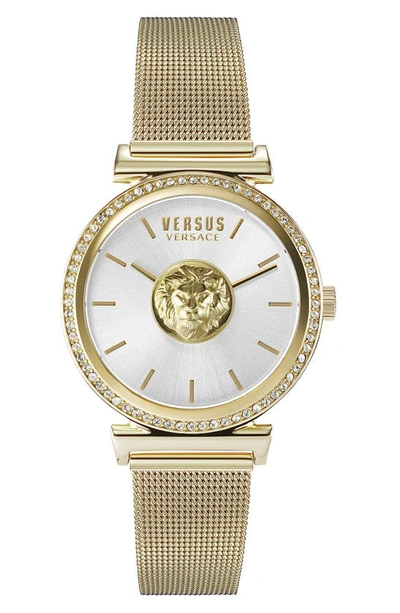 Versus Brick Lane Mesh Strap Watch, 34mm In Gold