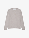 Reiss Adam Stretch-jersey Sweatshirt In Taupe Melange