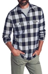 Faherty Legend Buffalo Check Flannel Button-up Shirt In Ocean Buffalo