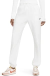 Nike Sportswear Essential Fleece Pants In White/ Black