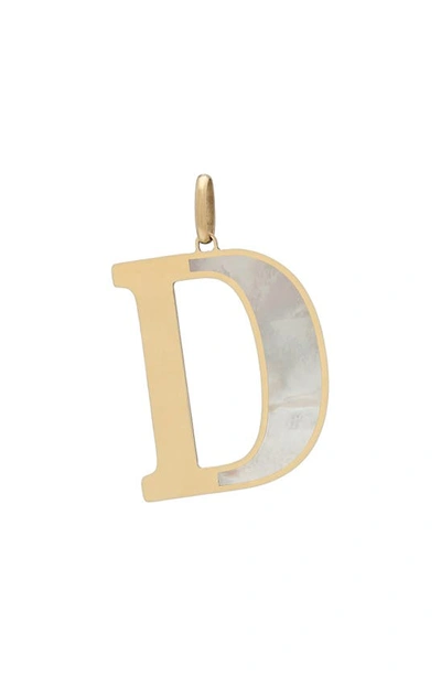 Stephanie Windsor Large Initial Pendant In Yellow Gold D