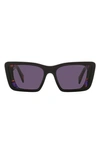Prada 51mm Butterfly Sunglasses In Black/havana
