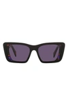 Prada 51mm Butterfly Sunglasses In Black Havana