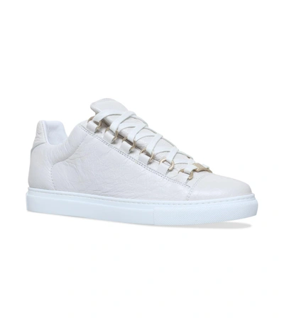 Balenciaga Ladies White Arena Leather Sneakers